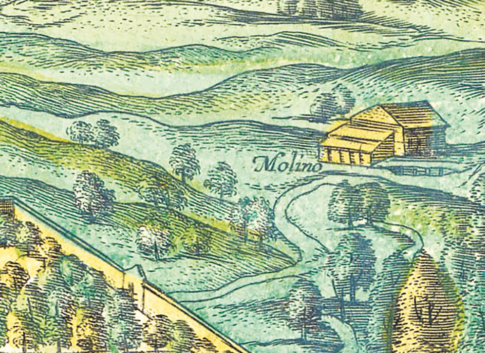 Detalle de una lámina de Abraham Ortelius de 1591.